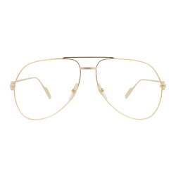 Cartier Unisex Aviator Gold Shiny Transparent Fashion Designer Eyewear